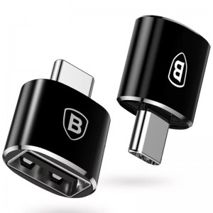 Переходник Baseus USB Female To Type-C Male Adapter Converter (CATOTG) Black