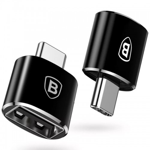 Переходник Baseus USB Female To Type-C Male Adapter Converter (CATOTG) Black
