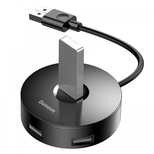 Переходник HUB Baseus Round Box USB to USB 3.0 + 3USB 2.0 (1m) (CAHUB) Black