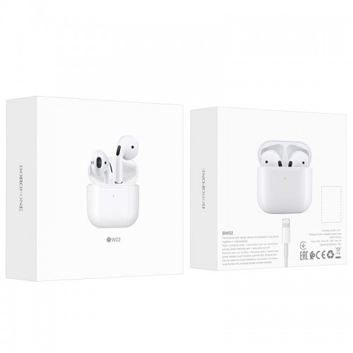 Беспроводные TWS наушники BOROFONE BW02 Plus White