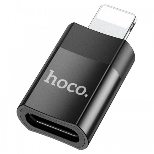 Переходник Hoco UA17 Lightning Male to Type-C Female Black