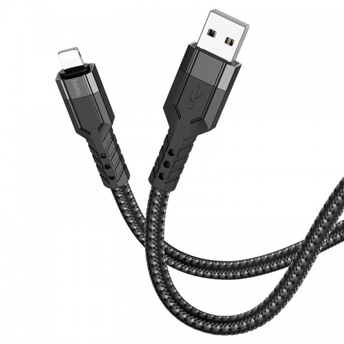 Дата кабель Hoco U110 charging data sync USB to Lightning (1.2 m) Black