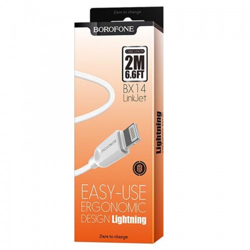 Дата кабель Borofone BX14 USB to Lightning (2m) White