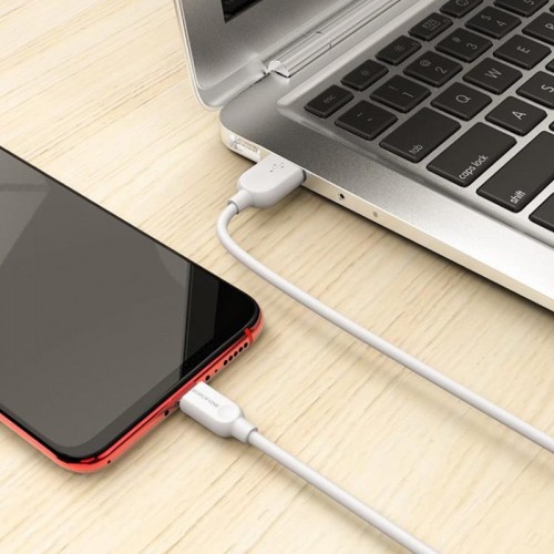 Дата кабель Borofone BX14 USB to MicroUSB (2m) White