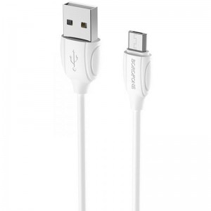 Дата-кабель Borofone BX19 USB to MicroUSB (1m) White