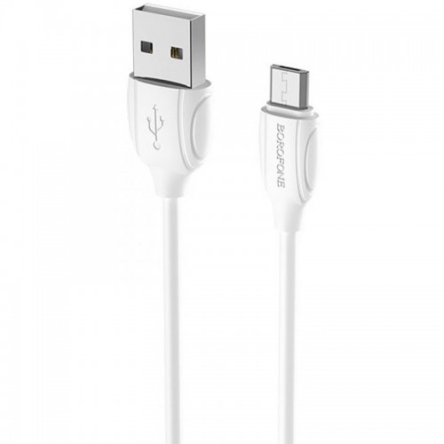 Дата-кабель Borofone BX19 USB to MicroUSB (1m) White