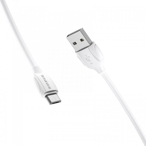 Дата-кабель Borofone BX19 USB to MicroUSB (1m) White