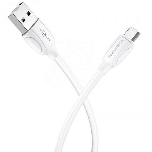 Дата-кабель Borofone BX19 USB to MicroUSB (1m) White