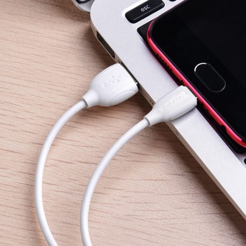 Дата-кабель Borofone BX19 USB to MicroUSB (1m) White