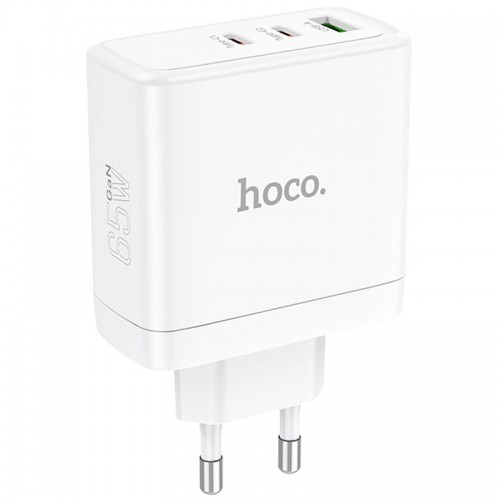 СЗУ Hoco N30 Glory PD65W (2Type-C/1USB) White
