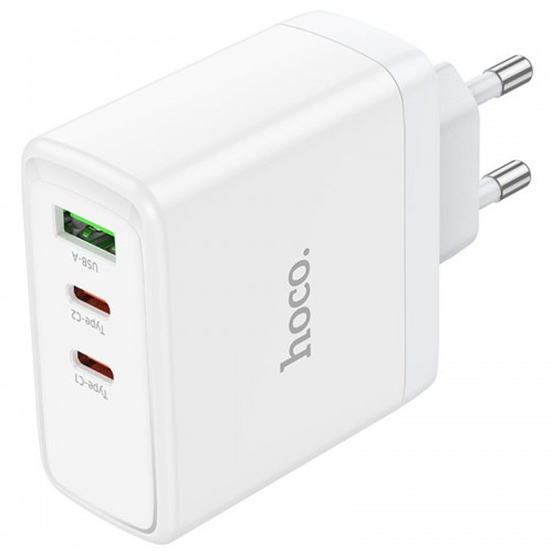 СЗУ Hoco N30 Glory PD65W (2Type-C/1USB) White