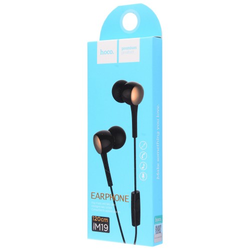 Стерео Наушники Hoco M19 Drumbeat (3.5mm/1.2m) Black