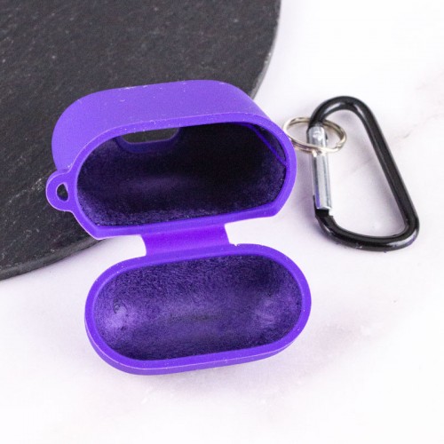 Силіконовий футляр з мікрофіброю для навушників Airpods 1/2 Ultra Violet