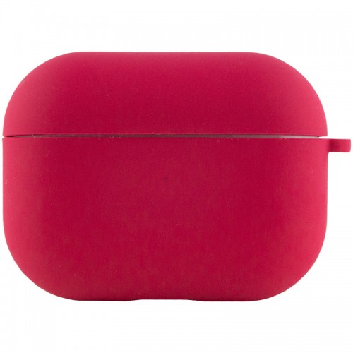 Силіконовий футляр з мікрофіброю для навушників Airpods Pro Rose Red
