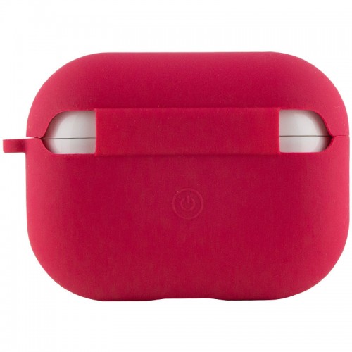 Силіконовий футляр з мікрофіброю для навушників Airpods Pro Rose Red