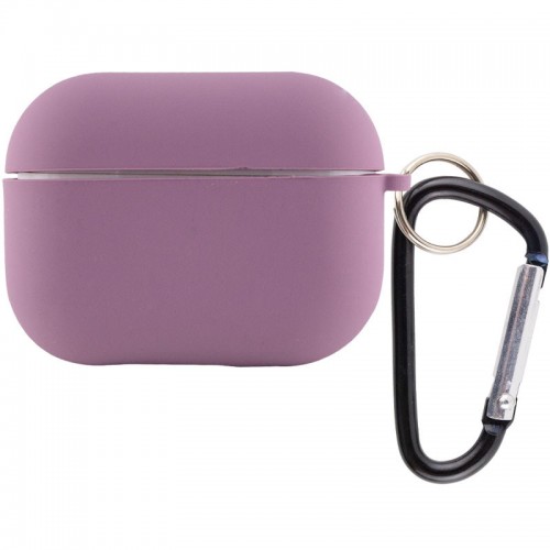 Силіконовий футляр з мікрофіброю для навушників Airpods Pro Lilac Pride