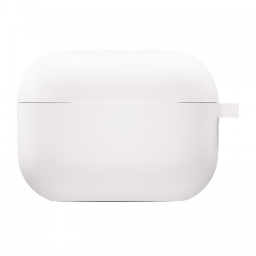 Силиконовый футляр с микрофиброй для наушников Airpods Pro White