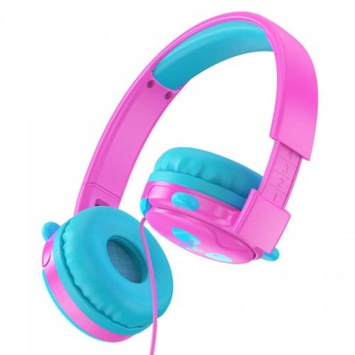 Накладные наушники Hoco W31 Childrens (3.5mm/1.2m) Pink / Blue