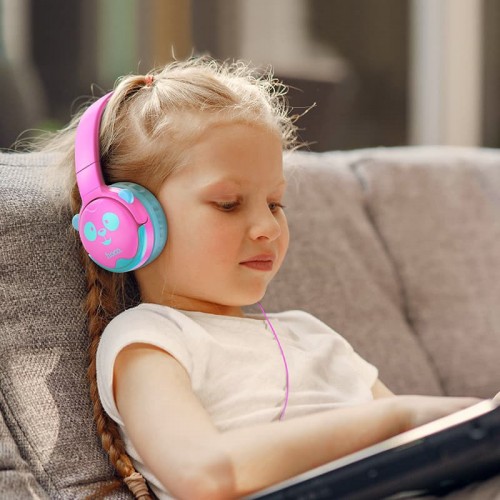 Накладные наушники Hoco W31 Childrens (3.5mm/1.2m) Pink / Blue