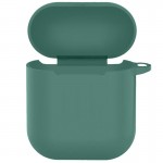 Силиконовый футляр New с карабином для наушников Airpods 1/2 Pine green