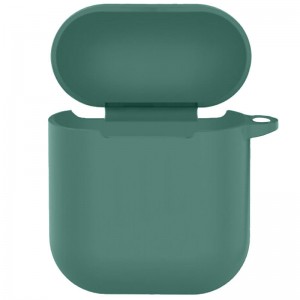Силиконовый футляр New с карабином для наушников Airpods 1/2 Pine green