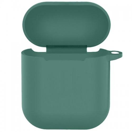 Силиконовый футляр New с карабином для наушников Airpods 1/2 Pine green