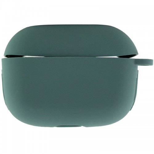 Силіконовий футляр New з карабіном для навушників Airpods Pro Pine green