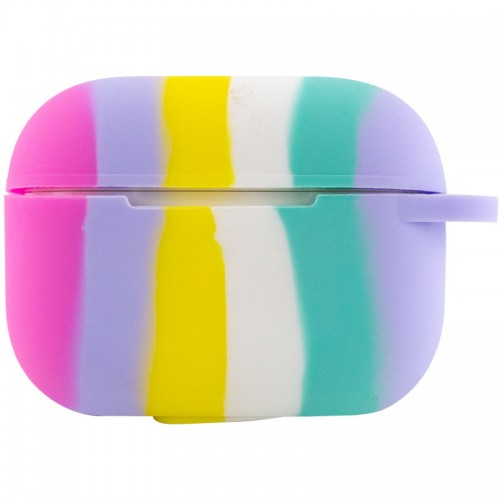 Силіконовий футляр Colorfull для навушників AirPods Pro Темно-рожевий / Бузковий