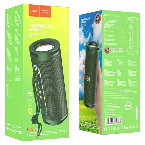 Bluetooth Колонка Hoco HC9 Dazzling pulse sports Green