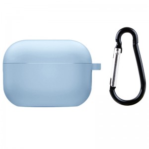 Силіконовий футляр з мікрофіброю для навушників Airpods 3 Lilac Blue
