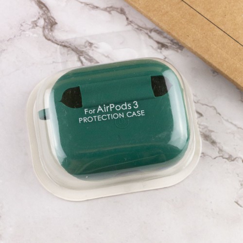 Силиконовый футляр с микрофиброй для наушников Airpods 3 Pine Needle