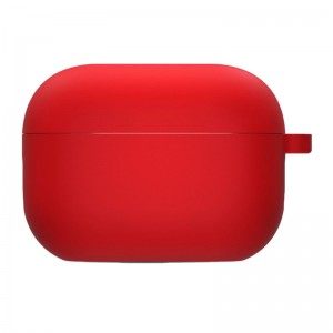 Силіконовий футляр з мікрофіброю для навушників Airpods 3 Red