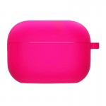Силиконовый футляр с микрофиброй для наушников Airpods 3 Barbie pink