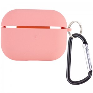 Силиконовый футляр с микрофиброй для наушников Airpods 3 Pink