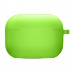 Силіконовий футляр з мікрофіброю для навушників Airpods 3 Neon green
