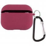 Силиконовый футляр с микрофиброй для наушников Airpods 3 Plum