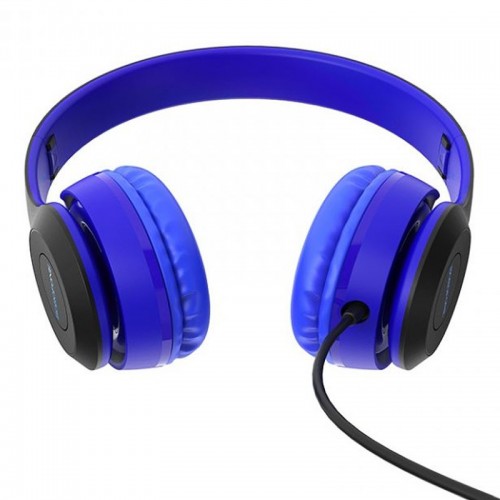 Накладные наушники BOROFONE BO5 (3.5mm/1.2m) Blue