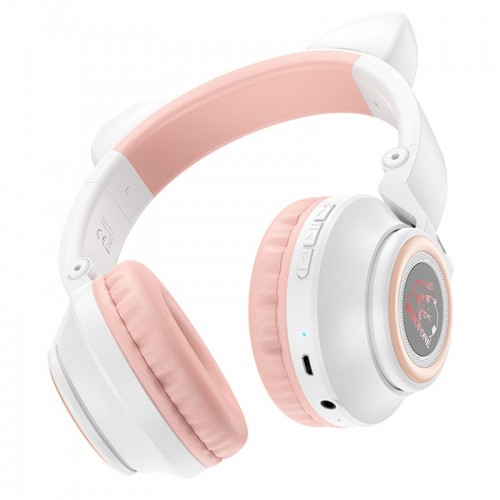 Накладные беспроводные наушники BOROFONE BO18 Cat ear White