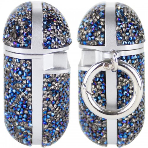 TPU чехол Bling World Rock Diamond для наушников AirPods 1/2 Blue