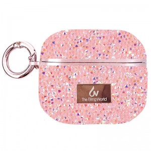TPU чехол Bling World Rock Diamond для наушников AirPods 3 Pink