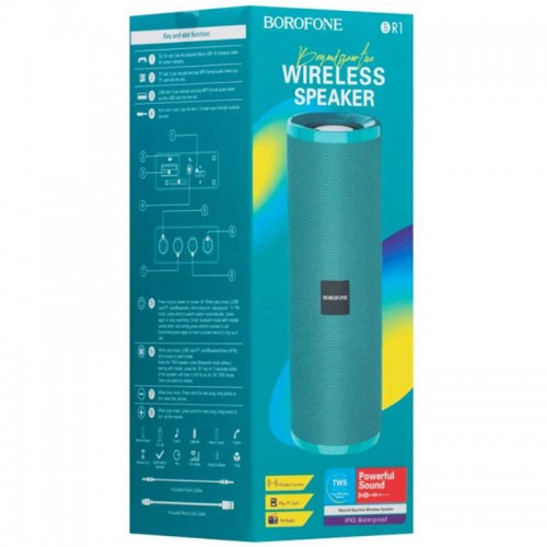 Bluetooth Колонка Borofone BR1 Turquoise