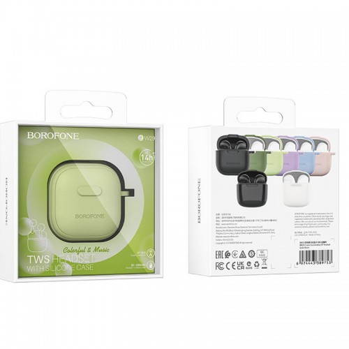 Беспроводные TWS наушники BOROFONE BW29 Green