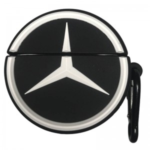 Силиконовый футляр Brand для наушников AirPods 3 + карабин Black Mercedes