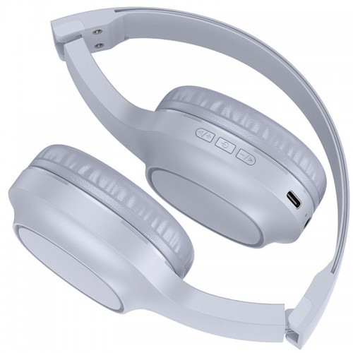 Накладні бездротові навушники Hoco W46 Charm Grey