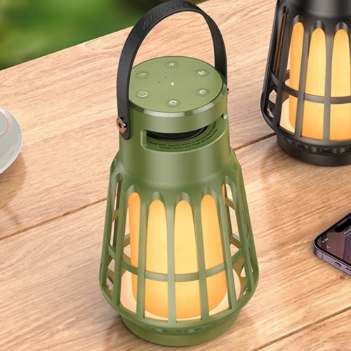 Bluetooth Колонка Hoco BS61 Wild fun outdoor campinh light Green