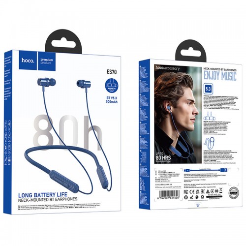Наушники Bluetooth Hoco ES70 Armour neck-mounted Blue