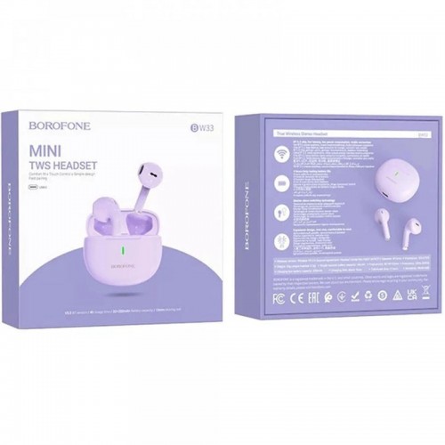 Беспроводные TWS наушники BOROFONE BW33 Dream Purple