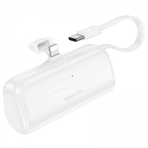 Power Bank BOROFONE BJ41 Pocket with cable 5000 mAh White