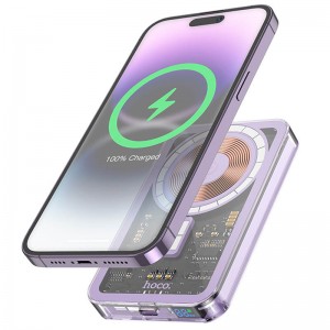 Power Bank Hoco Q14 Ice Crystal PD20W с БЗУ 5000 mAh Purple
