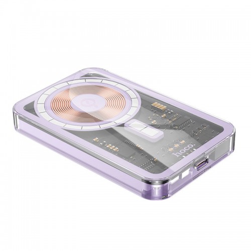 Power Bank Hoco Q14 Ice Crystal PD20W с БЗУ 5000 mAh Purple